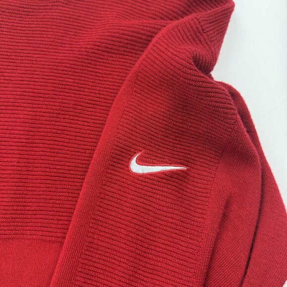 Nike Tiger Woods Sweater Mens XXL Red Wool Engineered Long Sleeve Crew Neck - Picture 3 of 7
